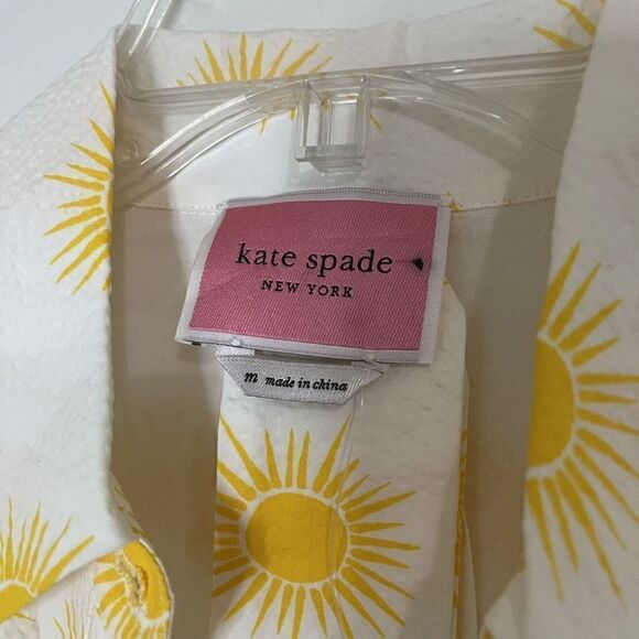 NWOT KATE SPADE SUNS LAKE YELLOW FLORAL 2 WAY BELTED DROP WAIST DRESS MEDIUM - Picture 8 of 11